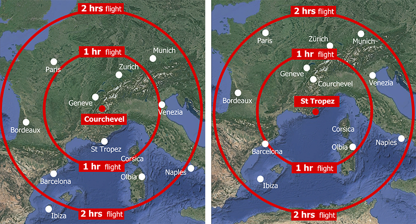 Vols privés Alpine airlines compagnie aérienne Courchevel Saint Tropez Paris Geneve Chambéry Corse Lyon 