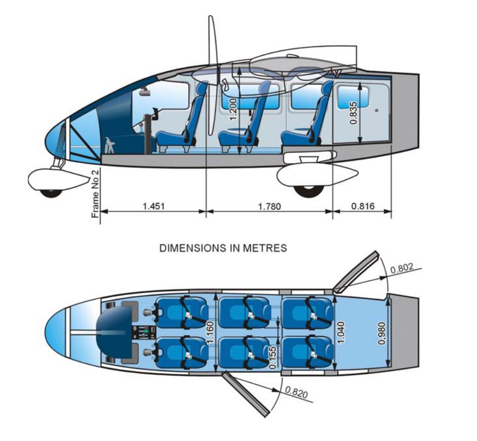 Cabin P68 turbo Alpine Airlines